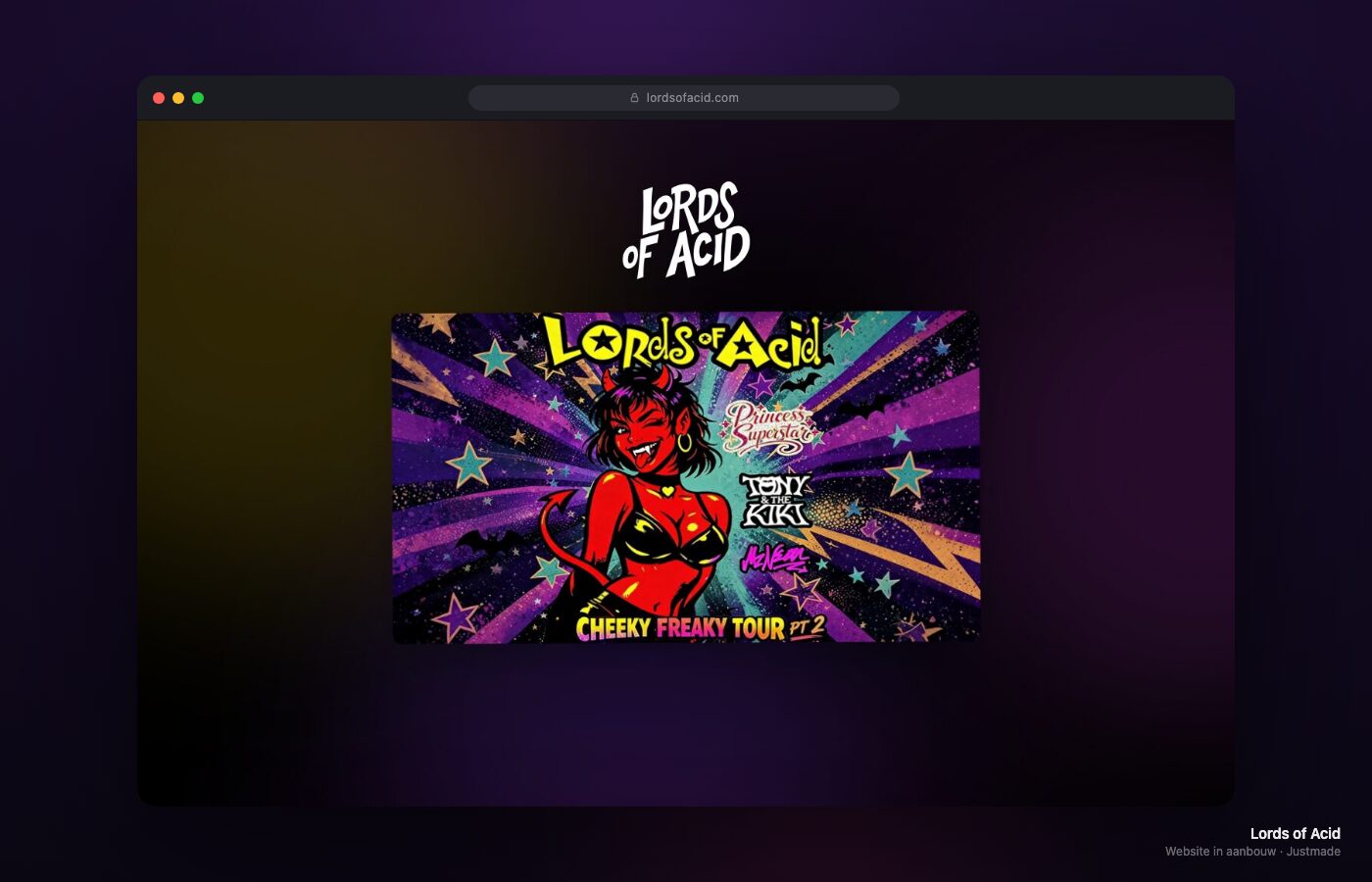 Nieuwe website voor Lords of Acid, in aanbouw