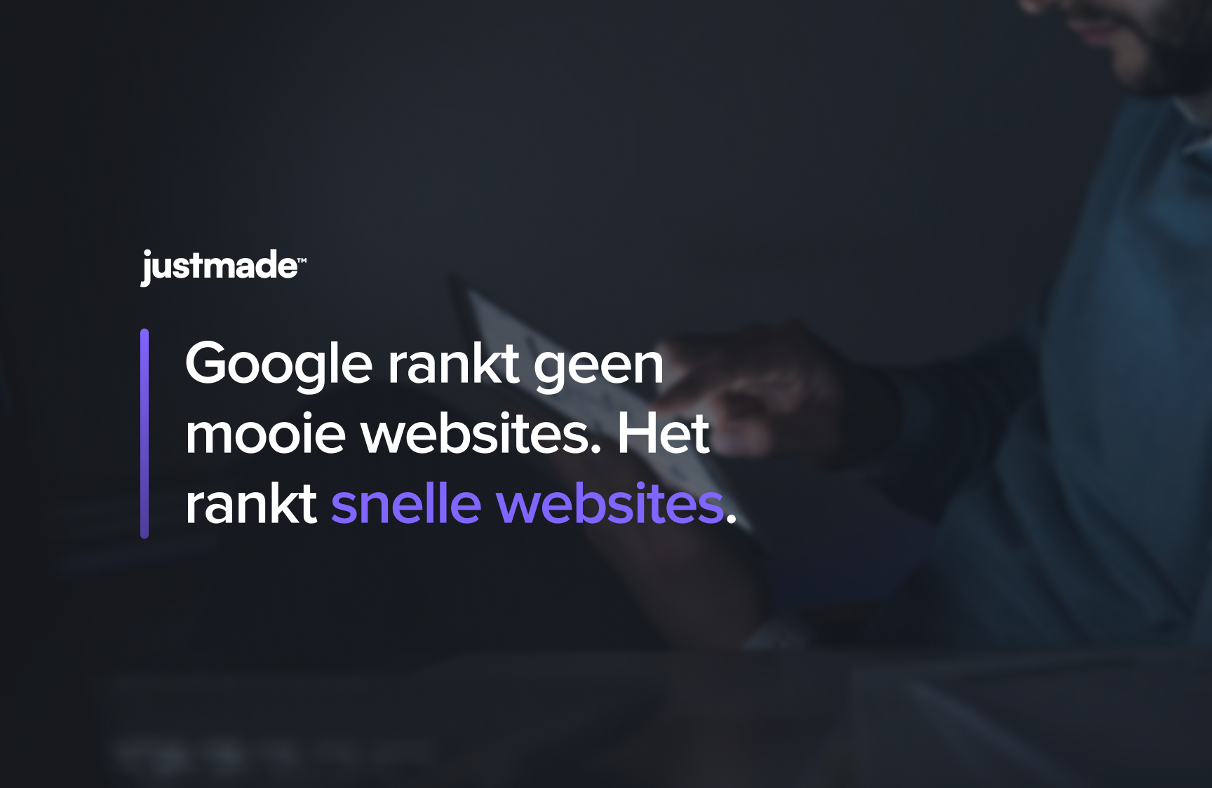 Google rankt geen mooie websites. Het rankt snelle websites.