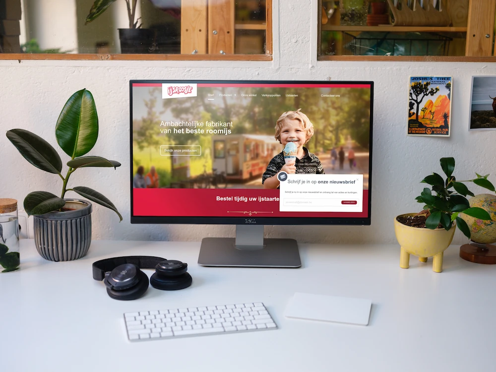 Website voor IJsroosje: ambachtelijk roomijs sinds 1928 - project door Justmade